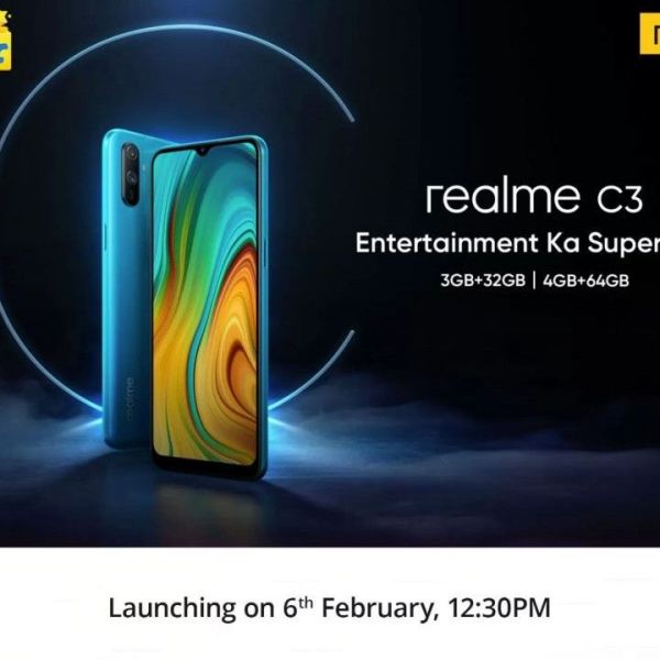 REALME C3 WITH HELIO G70 CHIPSET, 5000MAH BATTERY AND MORE TO BE LAUNCHED IN INDIA ON FEBRUARY 6