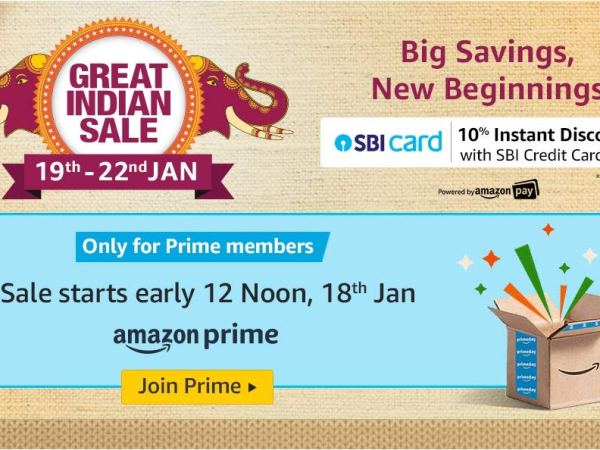Amazon Great Indian Sale 2020: Discounts on Redmi Note 8 Pro, Samsung Galaxy M30s, Vivo U20, offers on LED TVs and more